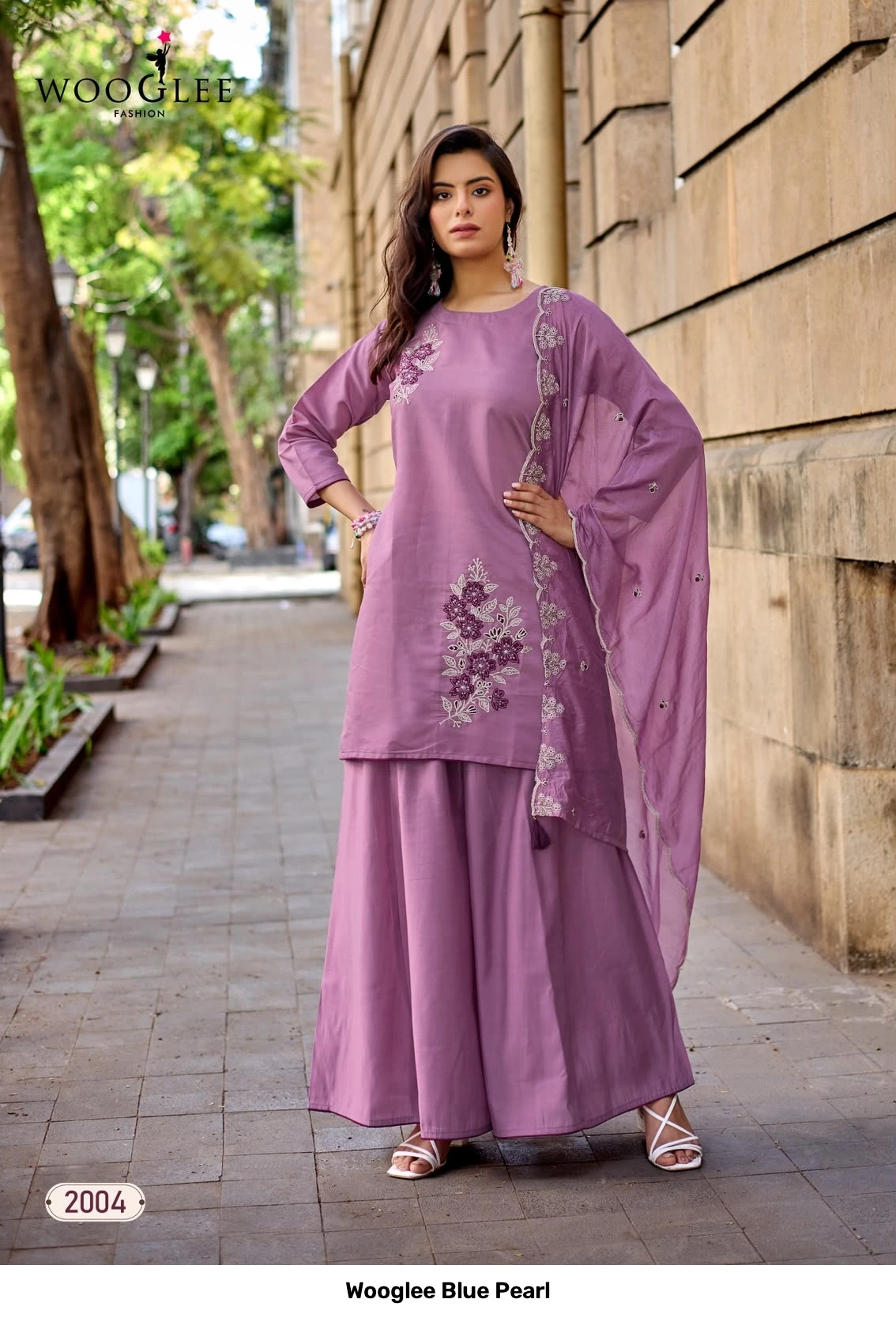 Wooglee Blue Pearl — Stitched Suits, Wooglee wholesale from Surat - Gallery Image 2