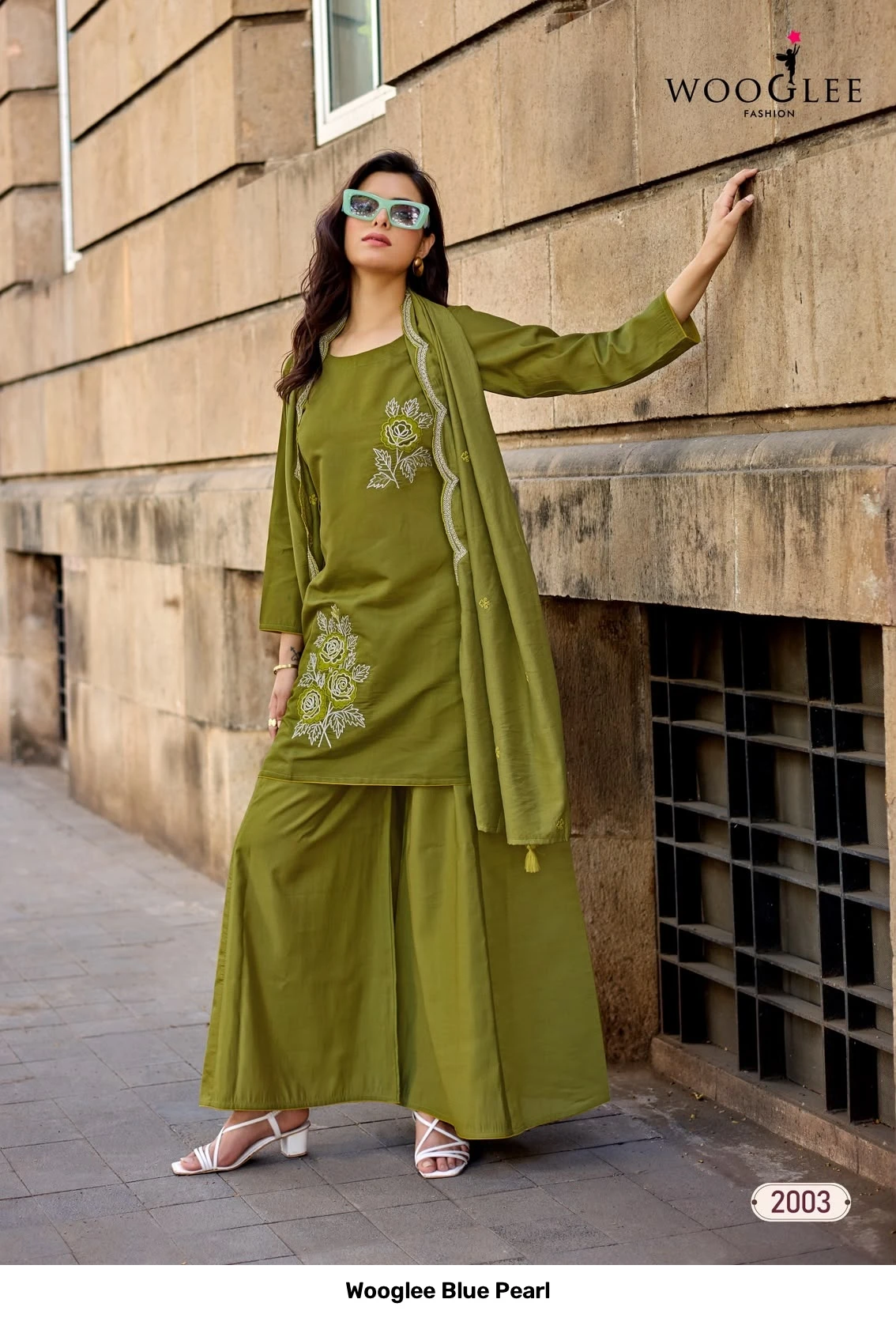 Wooglee Blue Pearl — Stitched Suits, Wooglee wholesale from Surat - Gallery Image 4