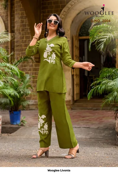 Wooglee Livonia — Kurti Pant Sets, Wooglee wholesale from Surat — view 3