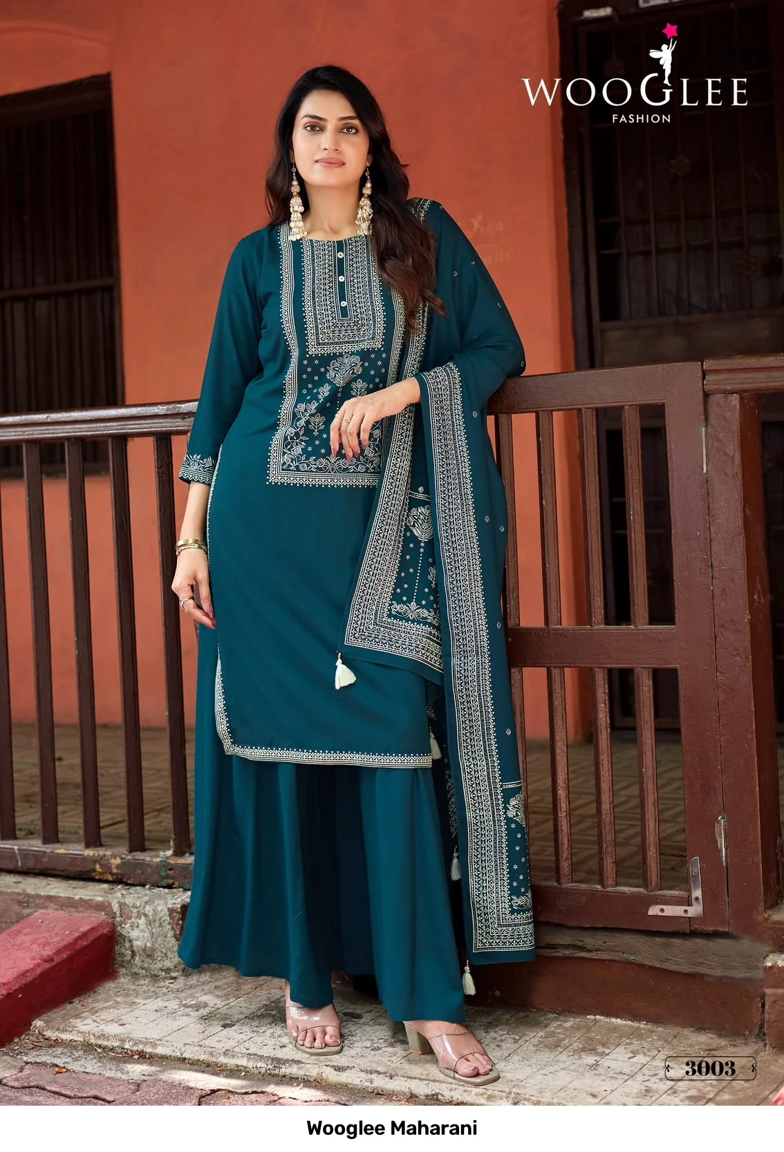 Wooglee Maharani — Stitched Suits, Wooglee wholesale from Surat - Gallery Image 4