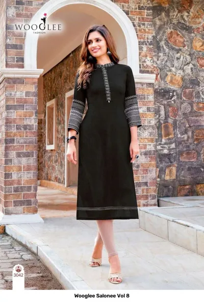Wooglee Salonee Vol 8 — Kurtis Catalog, Wooglee wholesale from Surat — view 2