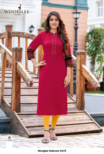 Wooglee Salonee Vol 8 — Kurtis Catalog, Wooglee wholesale from Surat — view 4