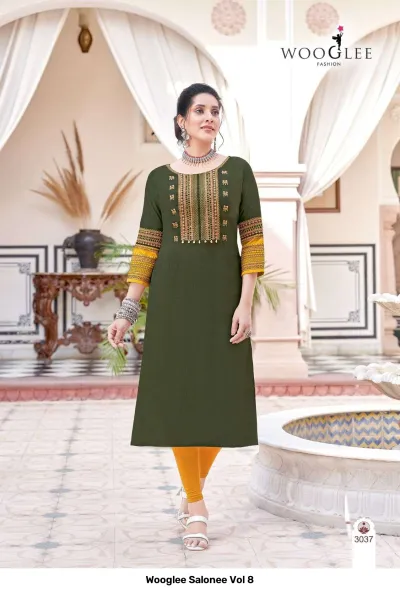 Wooglee Salonee Vol 8 — Kurtis Catalog, Wooglee wholesale from Surat — view 5