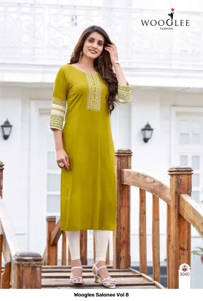 Wooglee Salonee Vol 8 — Kurtis Catalog, Wooglee wholesale from Surat — view 6
