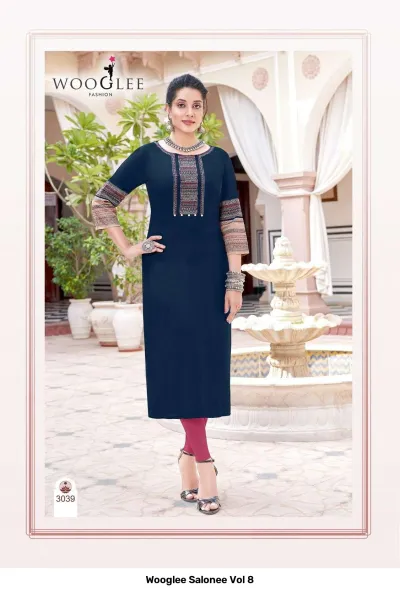 Wooglee Salonee Vol 8 — Kurtis Catalog, Wooglee wholesale from Surat — view 7