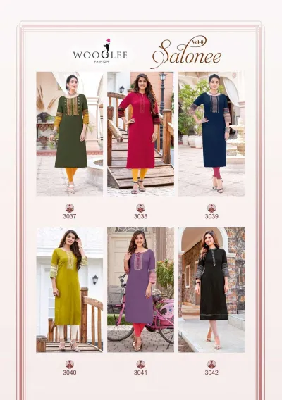 Wooglee Salonee Vol 8 — Kurtis Catalog, Wooglee wholesale from Surat — view 8