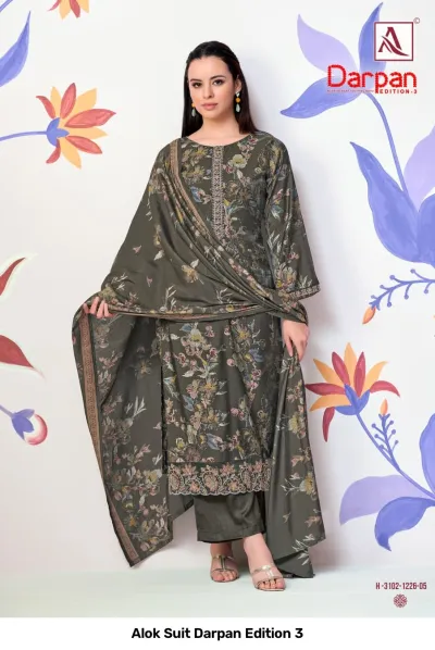 Alok Suit Darpan Edition 3 — Semi Stitched Suits, Alok Suit wholesale from Surat — view 3