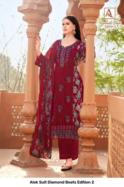 Alok Suit Diamond Beats Edition 2 — Semi Stitched Suits, Alok Suit wholesale from Surat — view 6