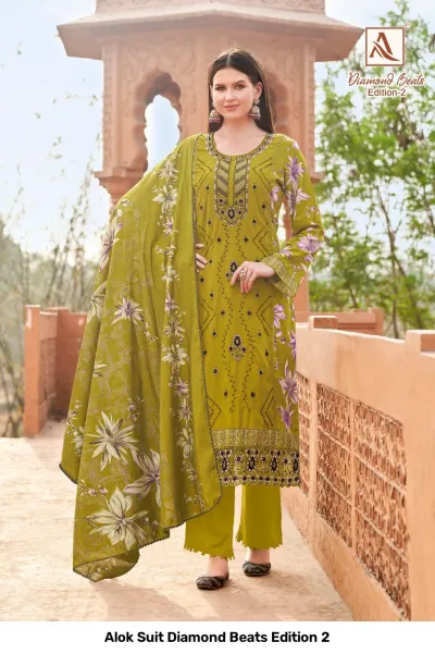 Alok Suit Diamond Beats Edition 2 — Semi Stitched Suits, Alok Suit wholesale from Surat — view 7