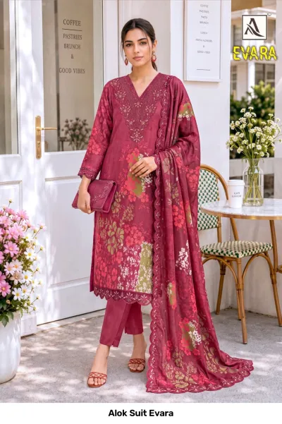 Alok Suit Evara — Semi Stitched Suits, Alok Suit wholesale from Surat — view 2
