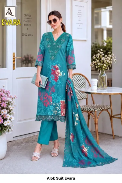 Alok Suit Evara — Semi Stitched Suits, Alok Suit wholesale from Surat — view 3
