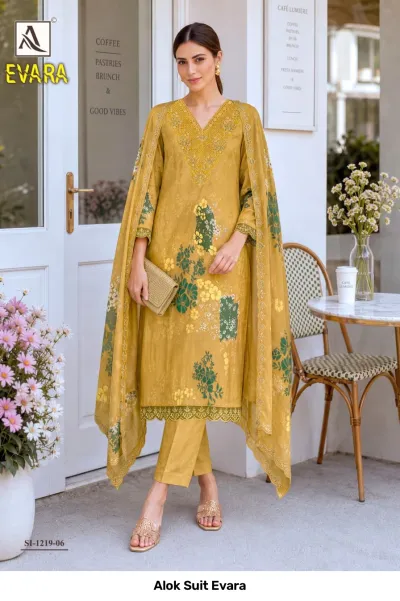 Alok Suit Evara — Semi Stitched Suits, Alok Suit wholesale from Surat — view 5