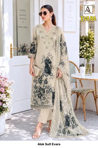 Alok Suit Evara — Semi Stitched Suits, Alok Suit wholesale from Surat — view 6