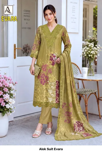 Alok Suit Evara — Semi Stitched Suits, Alok Suit wholesale from Surat — view 7