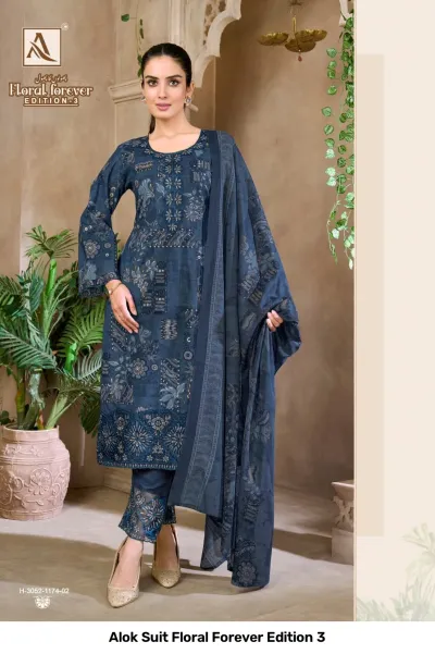Alok Suit Floral Forever Edition 3 — Semi Stitched Suits, Alok Suit wholesale from Surat — view 2