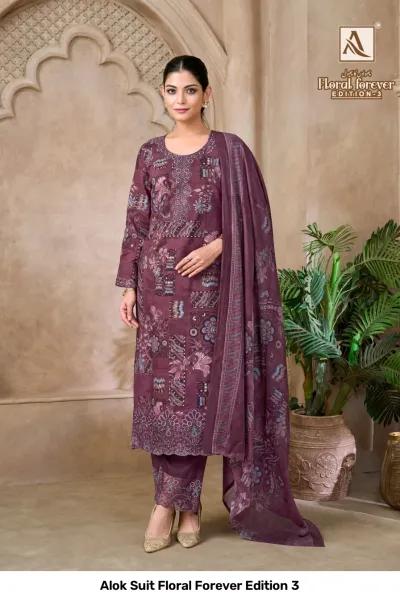 Alok Suit Floral Forever Edition 3 — Semi Stitched Suits, Alok Suit wholesale from Surat — view 3