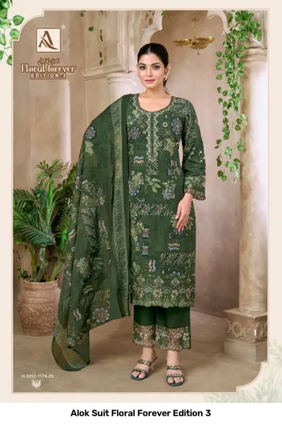 Alok Suit Floral Forever Edition 3 — Semi Stitched Suits, Alok Suit wholesale from Surat — view 4