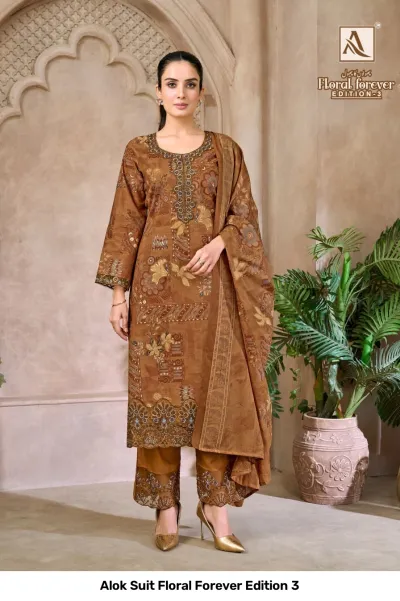 Alok Suit Floral Forever Edition 3 — Semi Stitched Suits, Alok Suit wholesale from Surat — view 5