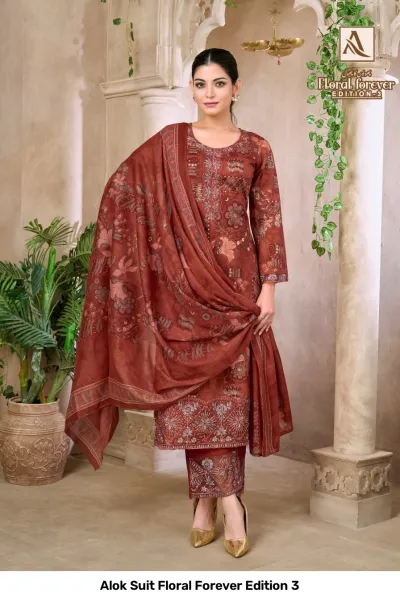 Alok Suit Floral Forever Edition 3 — Semi Stitched Suits, Alok Suit wholesale from Surat — view 6
