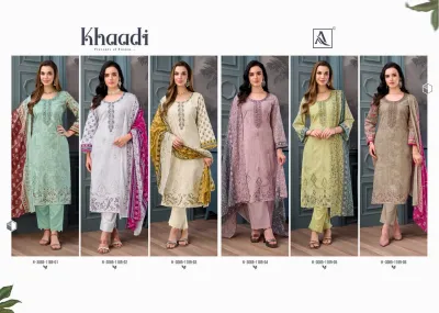 Alok Suit Khaadi — Semi Stitched Suits, Alok Suit wholesale from Surat — view 8