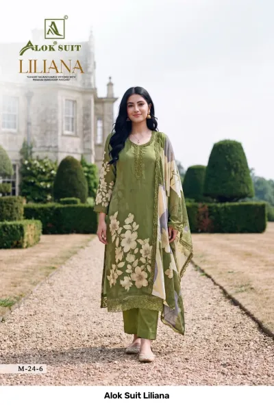 Alok Suit Liliana — Semi Stitched Suits, Alok Suit wholesale from Surat — view 2