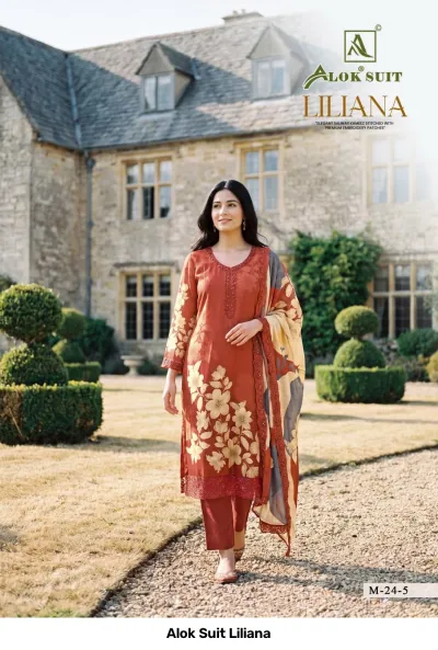 Alok Suit Liliana — Semi Stitched Suits, Alok Suit wholesale from Surat — view 3