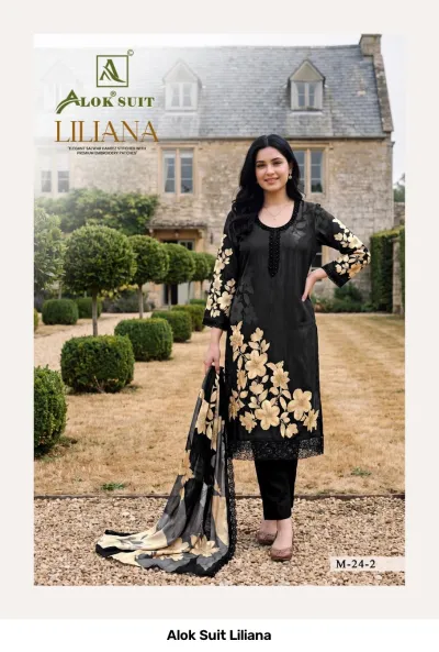 Alok Suit Liliana — Semi Stitched Suits, Alok Suit wholesale from Surat — view 5