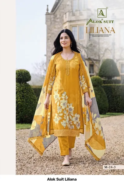 Alok Suit Liliana — Semi Stitched Suits, Alok Suit wholesale from Surat — view 6