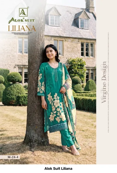 Alok Suit Liliana — Semi Stitched Suits, Alok Suit wholesale from Surat — view 7