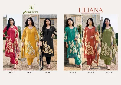 Alok Suit Liliana — Semi Stitched Suits, Alok Suit wholesale from Surat — view 8