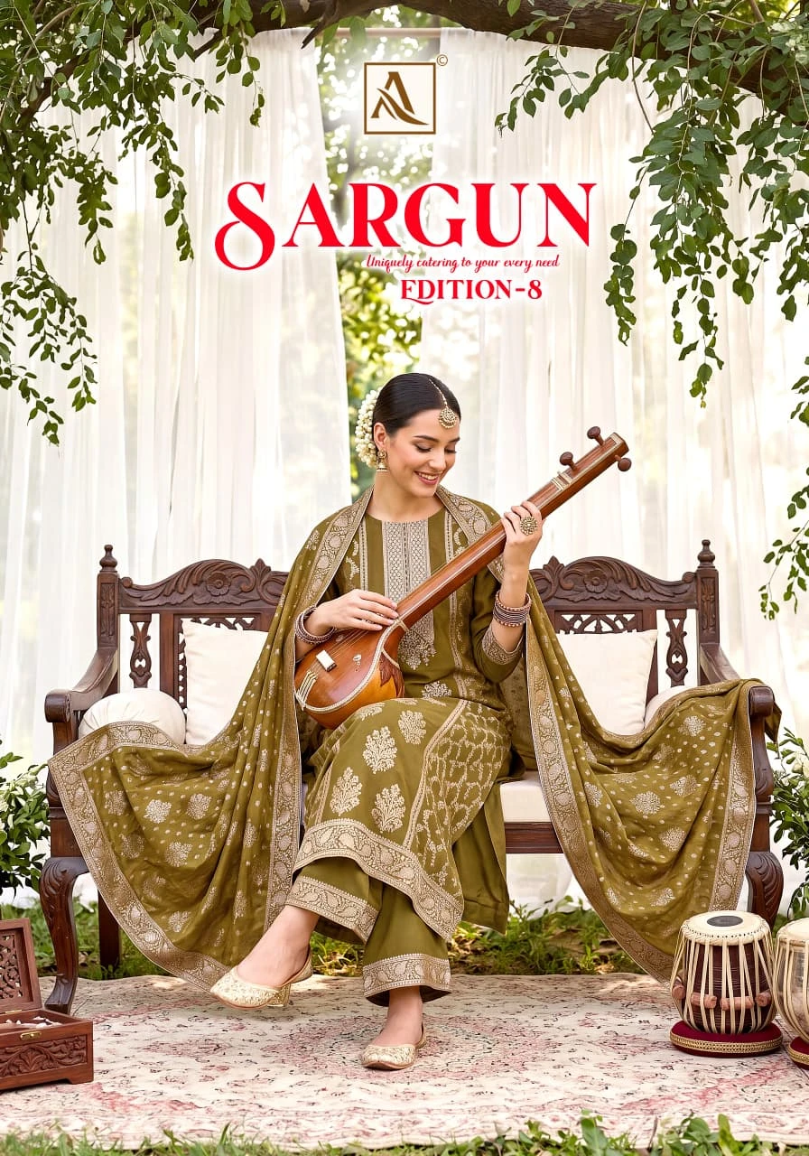 Alok Suit Sargun Edition 8 — Semi Stitched Suits, Alok Suit wholesale from Surat — view 1
