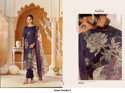 Azara Jessika 2 design 2 of 6 — Pure Jaam Cotton Semi Stitched Suits with print by Azara, wholesale Surat