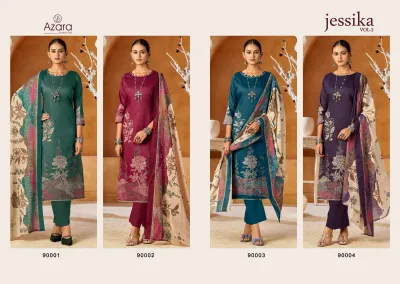 Azara Jessika 2 design 6 of 6 — Pure Jaam Cotton Semi Stitched Suits with print by Azara, wholesale Surat