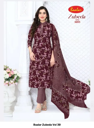Baalar Zubeda Vol 30 — Karachi Cotton Dress Material, Baalar wholesale from Surat — view 10