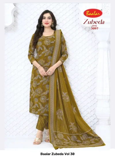 Baalar Zubeda Vol 30 — Karachi Cotton Dress Material, Baalar wholesale from Surat — view 12