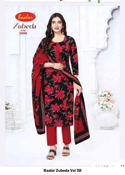 Baalar Zubeda Vol 30 — Karachi Cotton Dress Material, Baalar wholesale from Surat — view 13