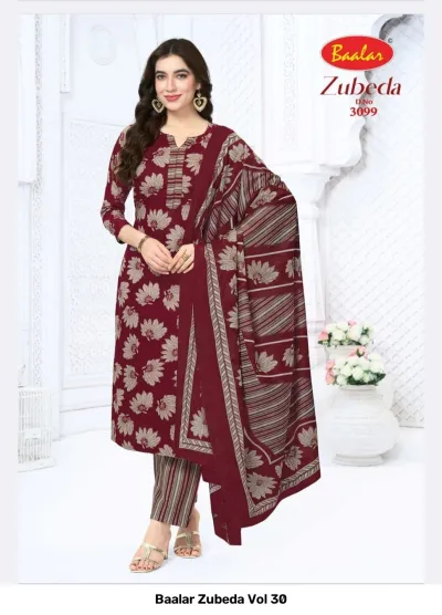 Baalar Zubeda Vol 30 — Karachi Cotton Dress Material, Baalar wholesale from Surat — view 14