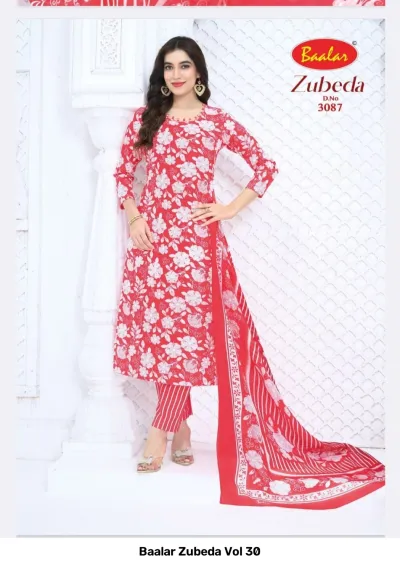 Baalar Zubeda Vol 30 — Karachi Cotton Dress Material, Baalar wholesale from Surat — view 2