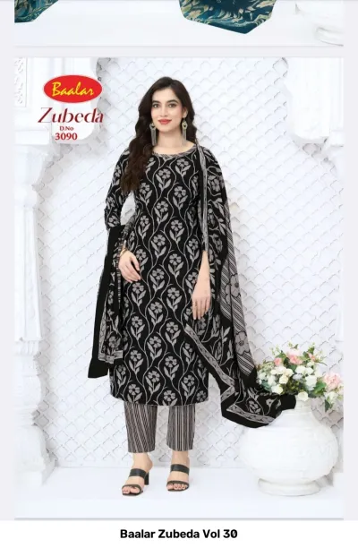 Baalar Zubeda Vol 30 — Karachi Cotton Dress Material, Baalar wholesale from Surat — view 5
