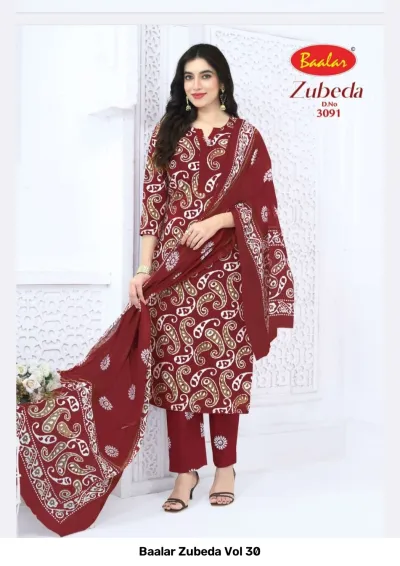 Baalar Zubeda Vol 30 — Karachi Cotton Dress Material, Baalar wholesale from Surat — view 6