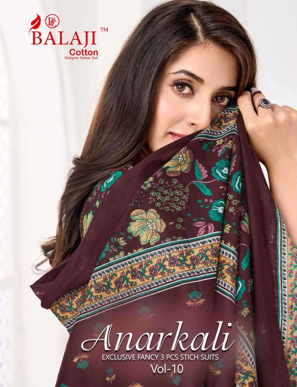 Balaji Anarkali Vol 10 — Heavy Cotton Printed Anarkali Style, Readymade Suits, Balaji Cotton wholesale from Surat — view 1