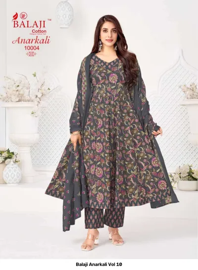 Balaji Anarkali Vol 10 — Heavy Cotton Printed Anarkali Style, Readymade Suits, Balaji Cotton wholesale from Surat — view 4