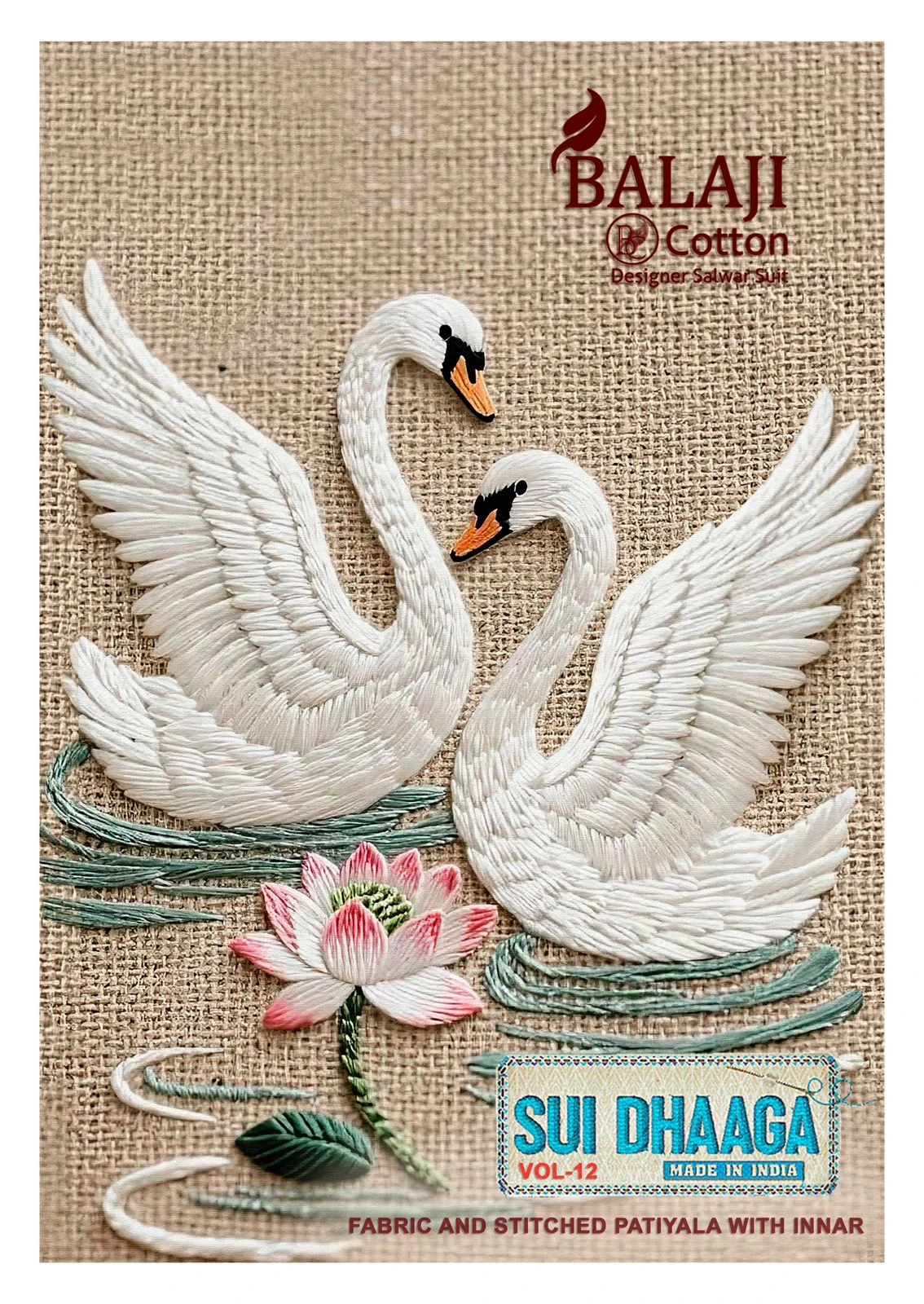 Balaji Sui Dhaaga Vol 12 design 1 of 12 — Pure Cotton Unstitched Dress Materials with print by Balaji Cotton, wholesale Surat