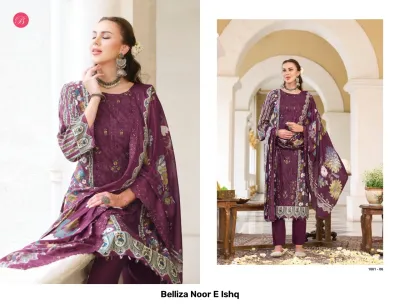 Belliza Noor E Ishq — Semi Stitched Suits, Belliza Designer Studio wholesale from Surat — view 7