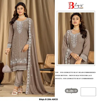 Bilqis B 286 ABCD — Pakistani Suits, Bilqis wholesale from Surat — view 2