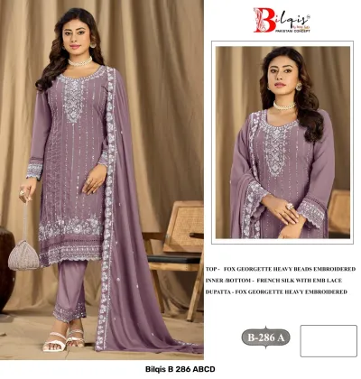 Bilqis B 286 ABCD — Pakistani Suits, Bilqis wholesale from Surat — view 4