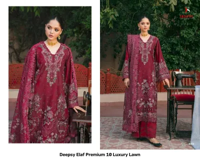 Deepsy Elaf Premium 10 Luxury Lawn — Pakistani Suits, Deepsy Suits wholesale from Surat — view 4