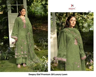 Deepsy Elaf Premium 10 Luxury Lawn — Pakistani Suits, Deepsy Suits wholesale from Surat — view 5