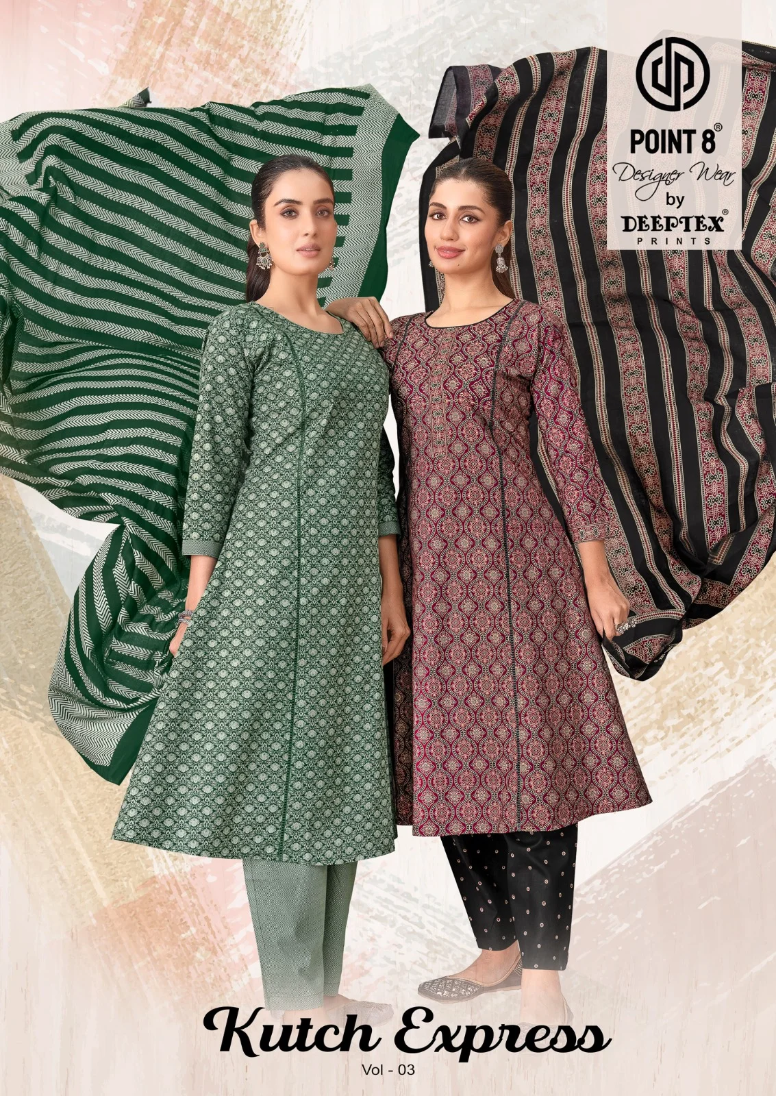 Deeptex Kutch Express Vol 3 — Readymade Suits, Deeptex Prints wholesale from Surat — view 1