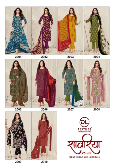 DL Sawariya Vol 2, catalog collage showing all 10 designs in the collection.
